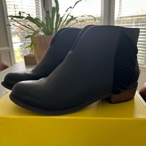 Black boho booties